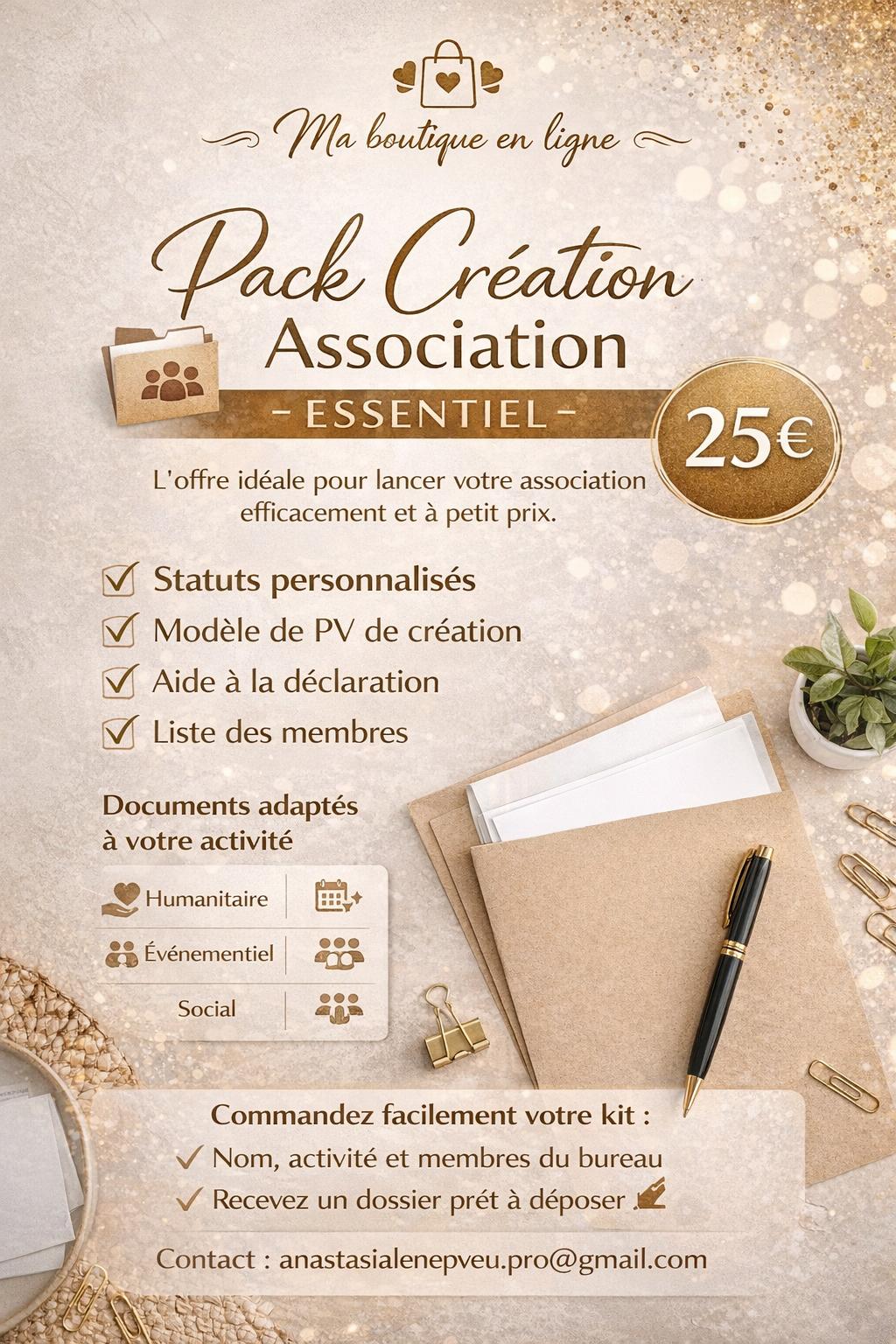 Pack Création Association – Essentiel